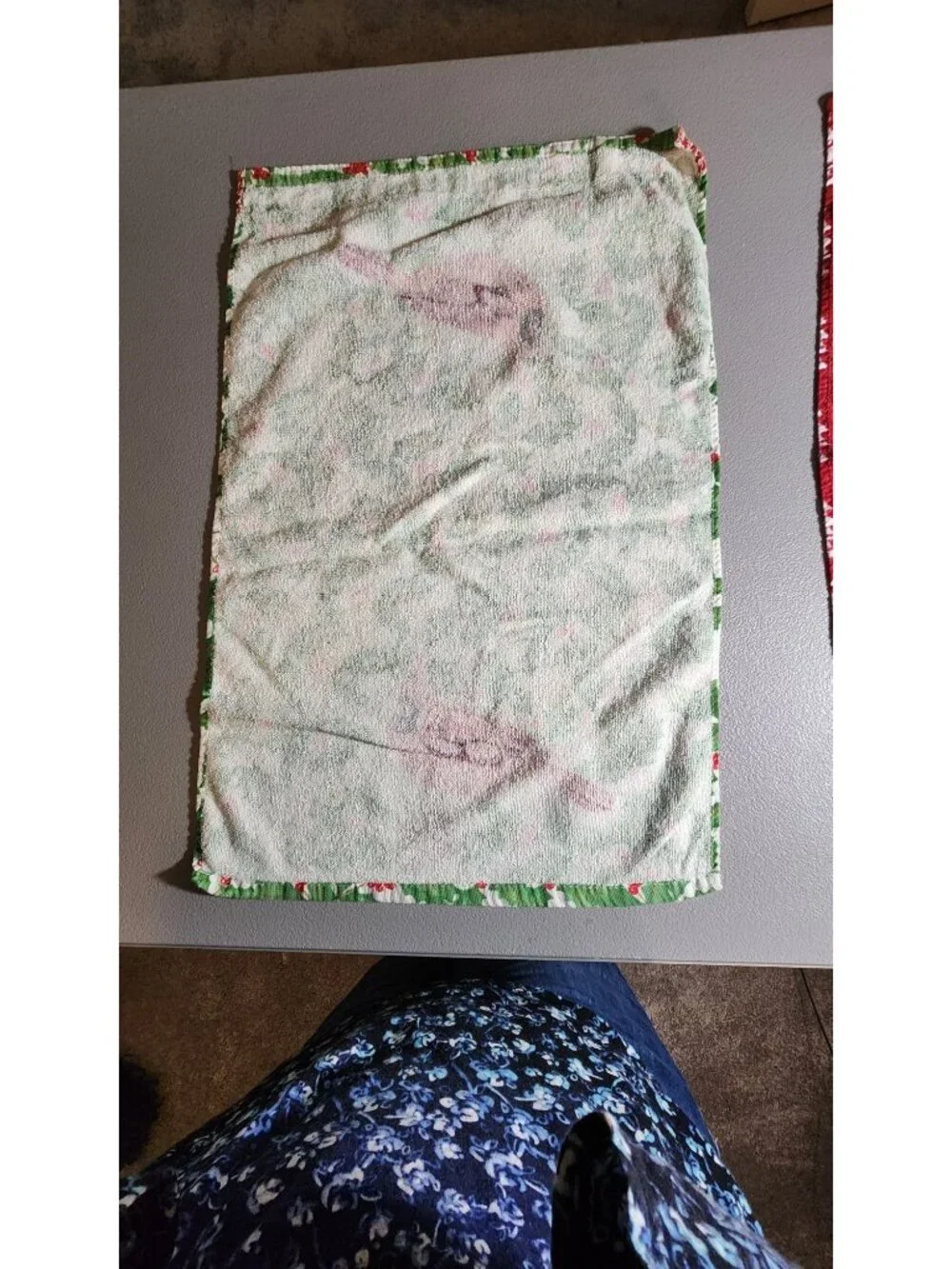 Christmas Hand Towels Set of 3 Cardinals Trees Cotton Cottagecore Holiday Decor